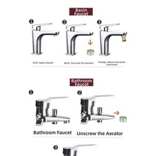 Solid Brass Sink Faucet Adapter Quick Connect for Hose and Washing Machine