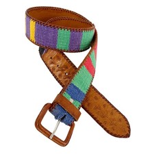 90s multicolor woven Guatemalan belt 1990s vintage