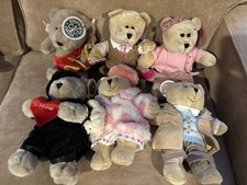 6 STARBUCKS 2001-2007. BEARISTA BEAR Valentines Day lot.  6 Bears. New W/Tags