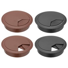 3 Inch Desk Grommet 4Pcs Cable Grommet Wire Management Brown/Black