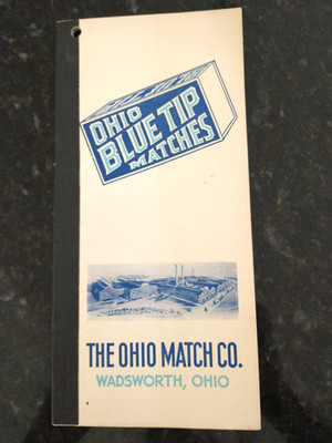 VTG Ohio Blue Tip Matches Ohio Match Co Want List Booklet Unused Great Condition