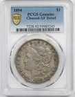 1894 $1 PCGS Genuine Cleaned- XF Details (Key Date) Morgan Silver Dollar