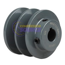 Cast Iron 2.5" Dual Groove Pulley V Style Belt B Section 5L for 5/8" Shaft