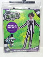 Beetlejuice Halloween Costume Suit Child Size Small 4-6
