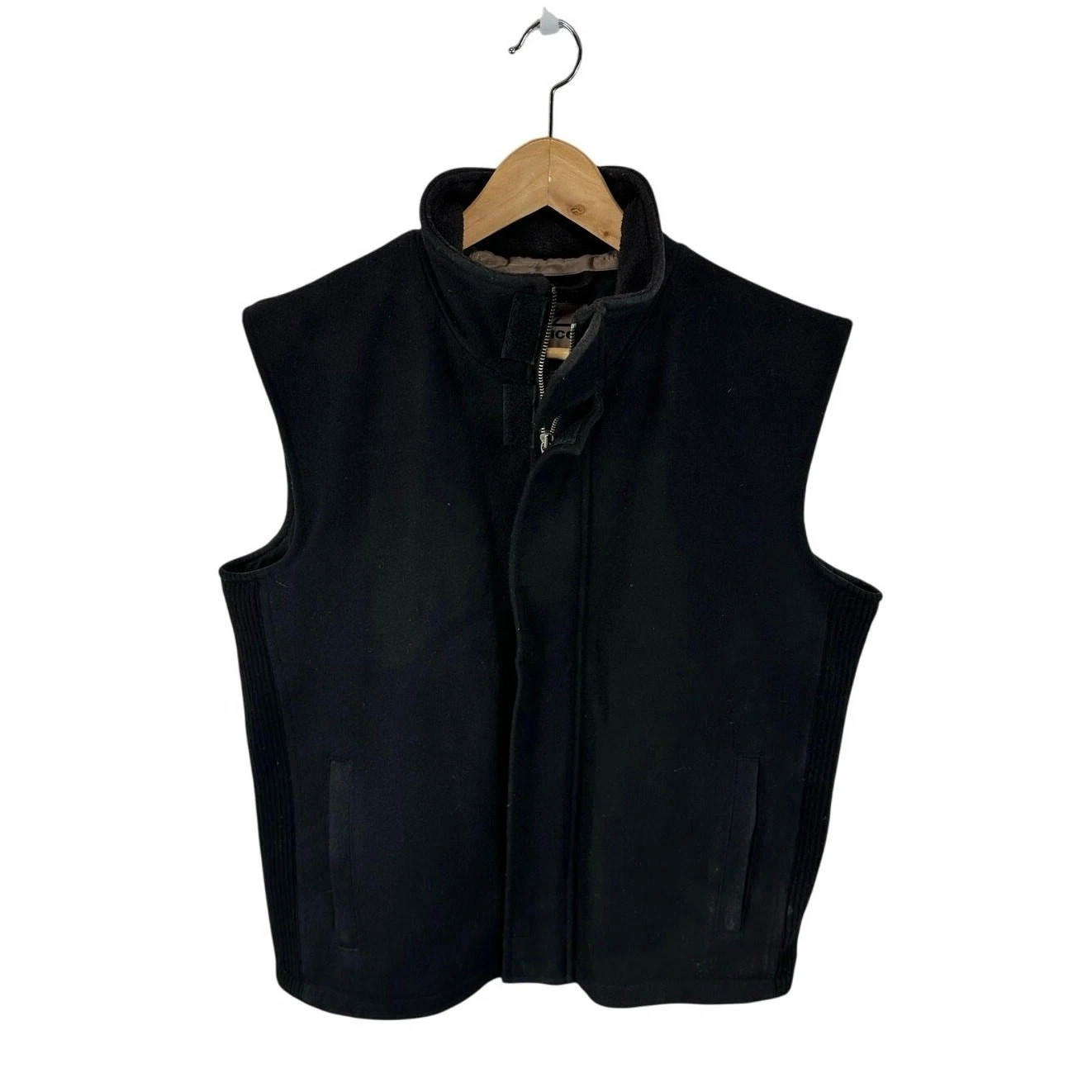 Sunice Wool Vest Full Zip Black Size Large Casual Outdoors
