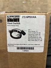 Dayton Float Switch 6PNV4A, 15 AMPS / 1 HP 115 VAC