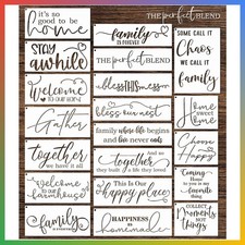 20pcs Word Stencils for Painting on Wood Reusable Inspirational Stencils