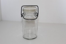 Vintage Wired Canning Jar with Lid Clear Glass Unbranded