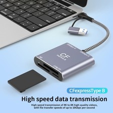Professional USB 3.2 Gen 2 Card Reader CFE Type B Storage Data Transfer