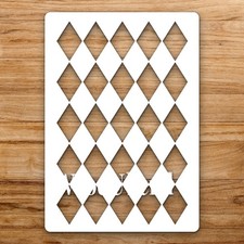 Diamond Grid Pa Large Reusable Wall Stencil For Painting DIY Home Decor Template