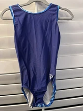Plum Practicewear GYMNASTICS dance LEOTARD adult extra small AXS BLUE fun back
