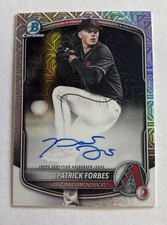 2025 Bowman Draft Mega Box Patrick Forbes Mojo Refractor Auto Diamondbacks 