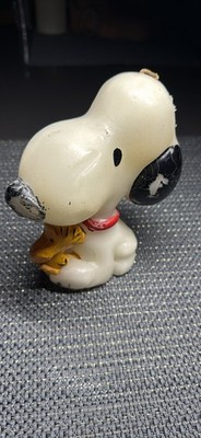 Hallmark Snoopy & Woodstock Peanuts 3D Wax Candle Figurine 1970s Cartoon