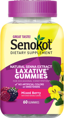 Dietary Supplement Laxative Gummies for Occasional Constipation Relief, Mixed Be
