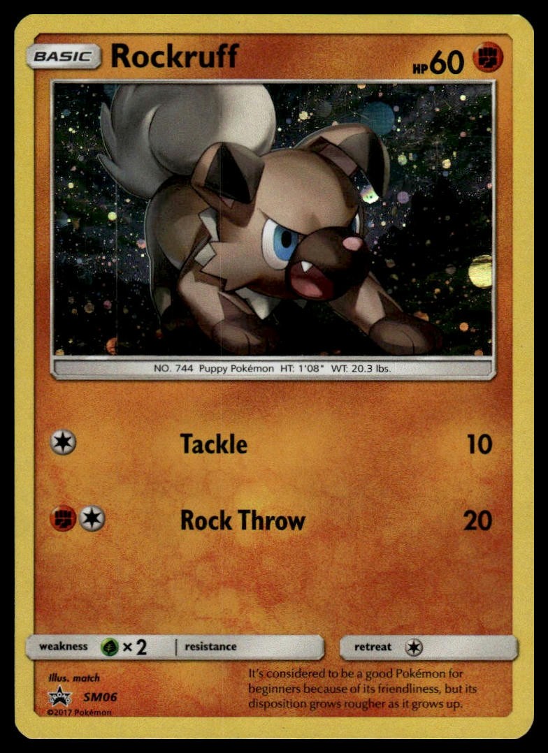 Pokemon Rockruff Holofoil SM Promos - SM06 LP