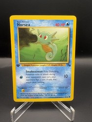 Horsea 49/62 1st Edition Fossil Common Pokemon Card