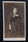 Old photo CDV Beautiful portrait of a young woman (circa 1880) by Petit in Paris
