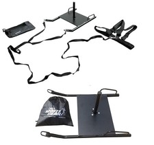 Power Speed Sled w/Harness Weighted Drag Sport Football Training Sled Padded ...