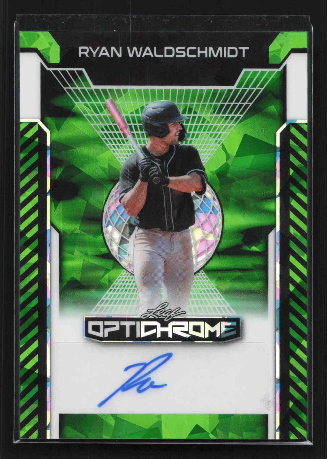 2025 Leaf Metal Optichrome #BA-RW1 Ryan Waldschmidt Green Crystal Auto #/6