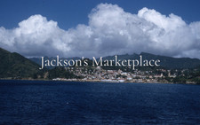 Grenada 1950s St Georges City View From Water Red Border Kodachrome Color Slide