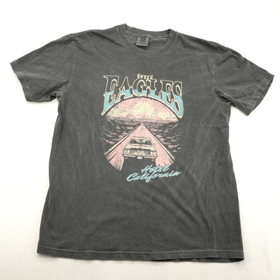 Vintage The Eagles Hotel California Shirt Grey Mens Band Rock Tee S-5XL PA6143