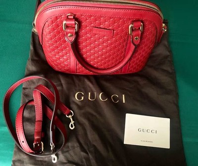 Gucci GG Leather Guccissima Monogram Rot Handbag Tasche