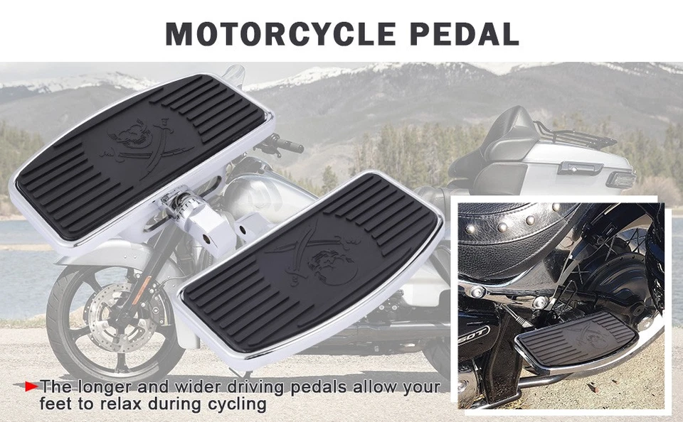 Rear Footboards Floorboards For Honda VTX 1300 / VTX 1800 Kawasaki Vulcan VN1500 Foto 2 de 4