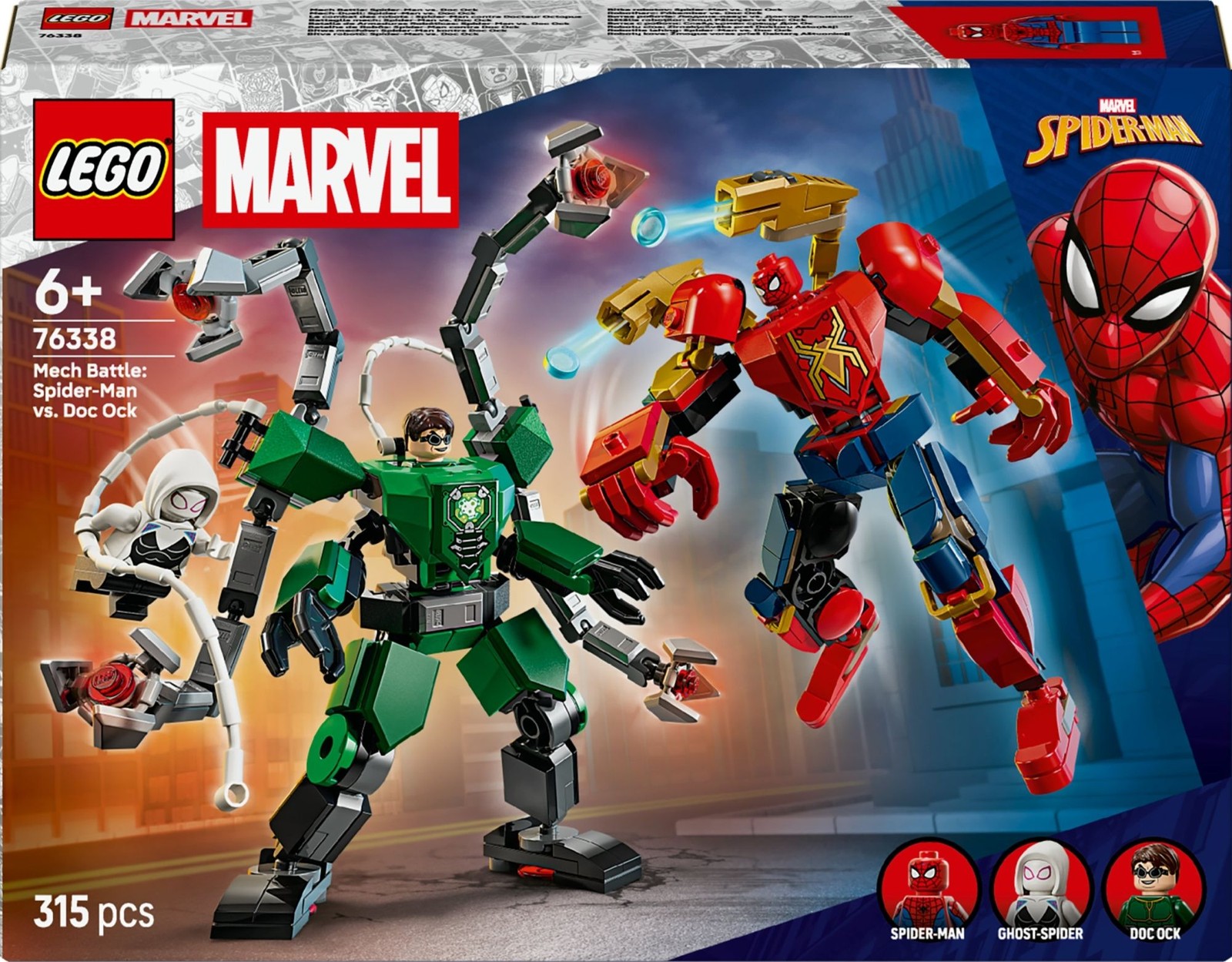 Lego Set Da Costruzione 76338 Marvel Spider-Man Vs Doc Ock 315 Pezzi - Immagine 3