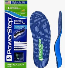 PowerStep Pinnacle High Arch Full Length Insoles Size H - Men 11-11.5 US