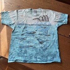 1997 Liquid Blue Made In USA Penguins All Over Print T Shirt XL