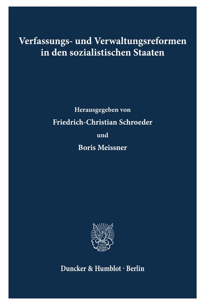 Verfassungs- Und Verwaltungsreformen In Den Sozialistischen Staaten. Taschenbuch-image