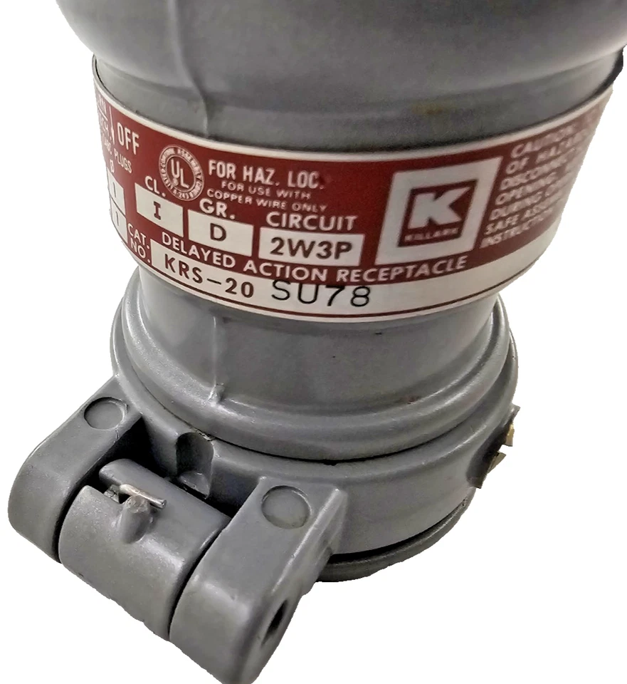 Killark KRS-20 SU78 0303 Delayed Action Receptacle 20A 600V Explosion Proof - Image 2 of 4