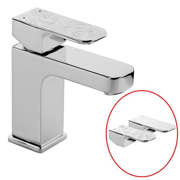 Waschtischarmatur Bad Wasserhahn Mischbatterie Waschbecken Mit Ablaufgarnitur-image