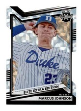 MARCUS JOHNSON 2022 ELITE EXTRA #112 DIE-CUT ROOKIE MASTERPIECE RC #1/1 T6317