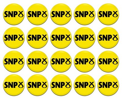 20x SNP Scottish National Party Election Vote 25mm / 1 Inch D Pin Button Badges