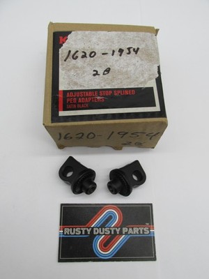 Kuryakyn NOS OEM 6775 Adjustable Stop Splined Peg Adapters Black 1620-1954