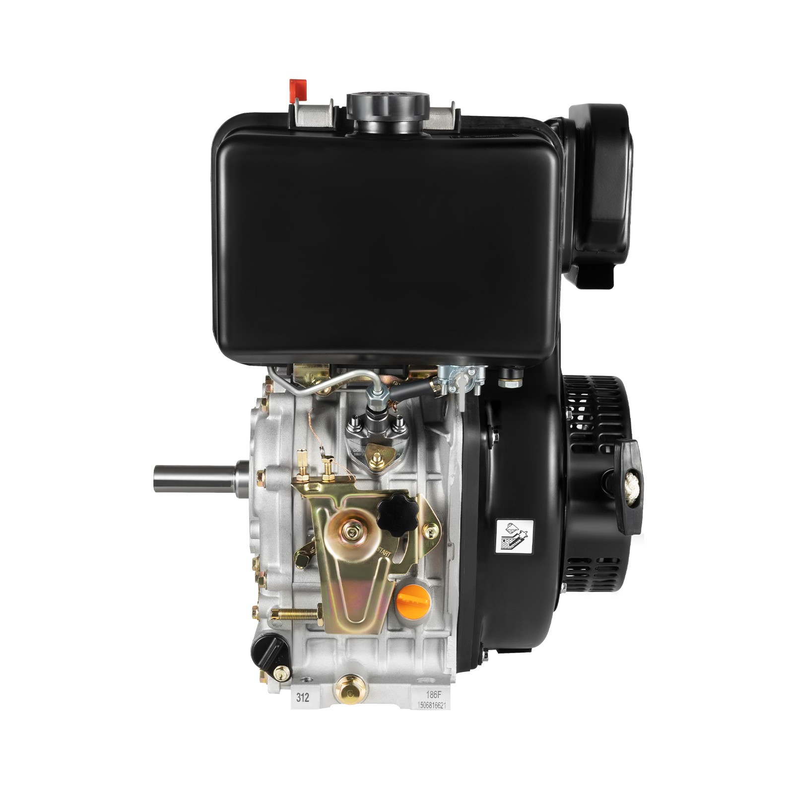 418CC Heavy Duty 10HP 4 Stroke Diesel Engine Single Cylinder 1" Shaft Air-Cooled thumbnail 15