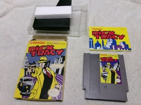 #607 Dick Tracy (Nintendo Entertainment, NES 1990) Manual Game Box W/ Protector