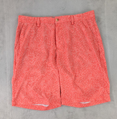 Greg Norman Microflux ML75 Golf Shorts Performance Paisley AOP Men Size 36