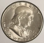 1953-S Franklin Half Dollar, Choice Uncirculated, (20432)