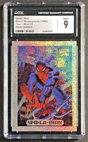 📢 1994 CGC 9.0 Marvel Masterpieces "Spider-Man" #8 Silver Holofoil RARE CARD ⭐️