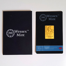 Wessex Mint Unicorn of Scotland 1/1000th oz .999 Fine Gold Bar