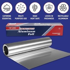 18" x 500 Feet Heavy Duty Aluminum Foil Roll 18" x 500 feet