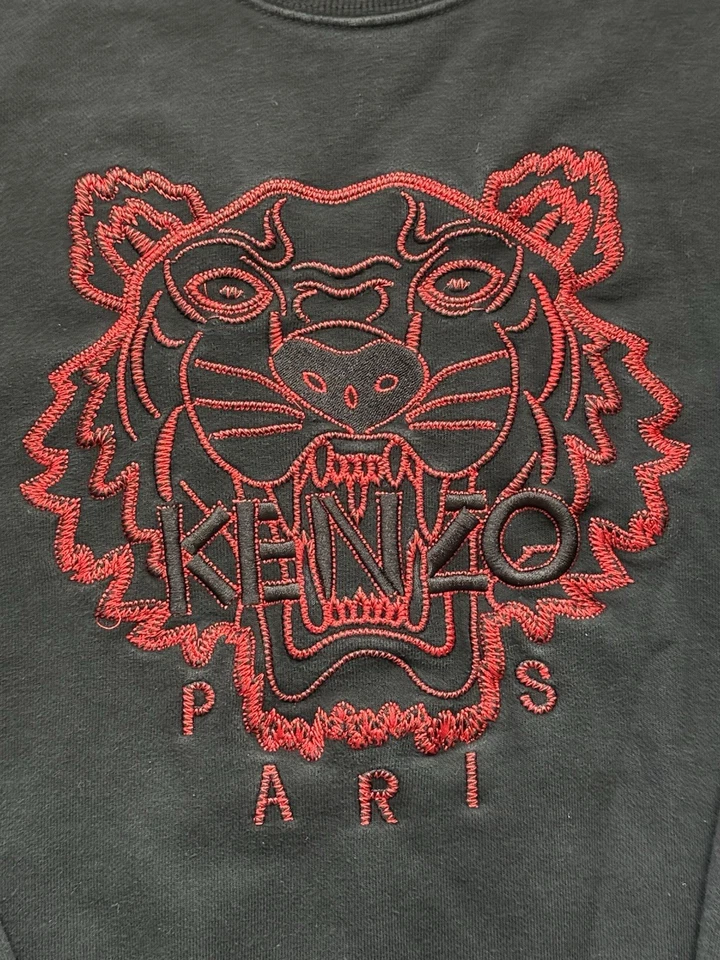 KENZO Paris Tiger Año Nuevo Chino Negro Rojo Sudadera Mujer’s XL Edición Limitada. Foto 3 de 4