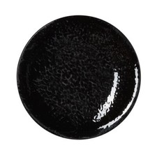 Speise-Teller 6er Set flach aus Porzellan Schwarz Serie VIDA NIGHT in 4 Gr&ouml;&szlig;en