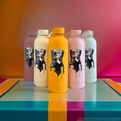 Eco-friendly insulated stainless steel  bottle 500ml. Pink, Beige, Yellow, Green
