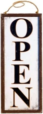 Door Sign Open Closed Vintage Style Wooden Business Sign