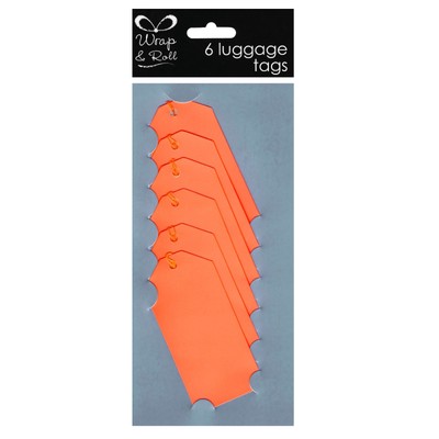 neon orange suitcase