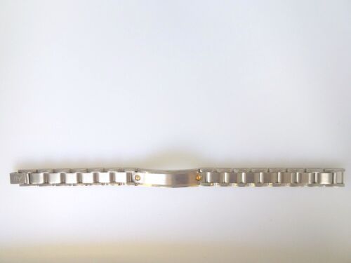 Bracciale uomo in acciaio inox massiccio spazzolato e lucido e 14 carati lungo 9 pollici - Foto 5 di 5