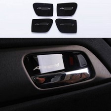 Fit For Honda Accord 2014-17 Black Titanium Steel Inner Door Bowl Cover Trim 4pc